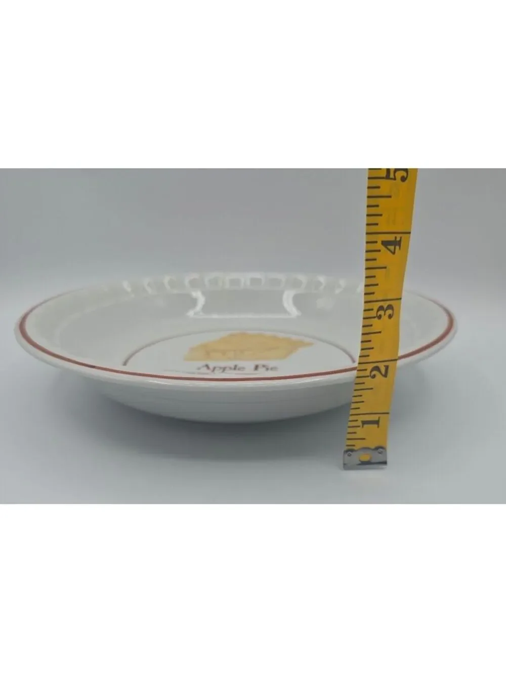 Vintage Winley Fine Porcelain China Apple Pie Recipe Pie Dish